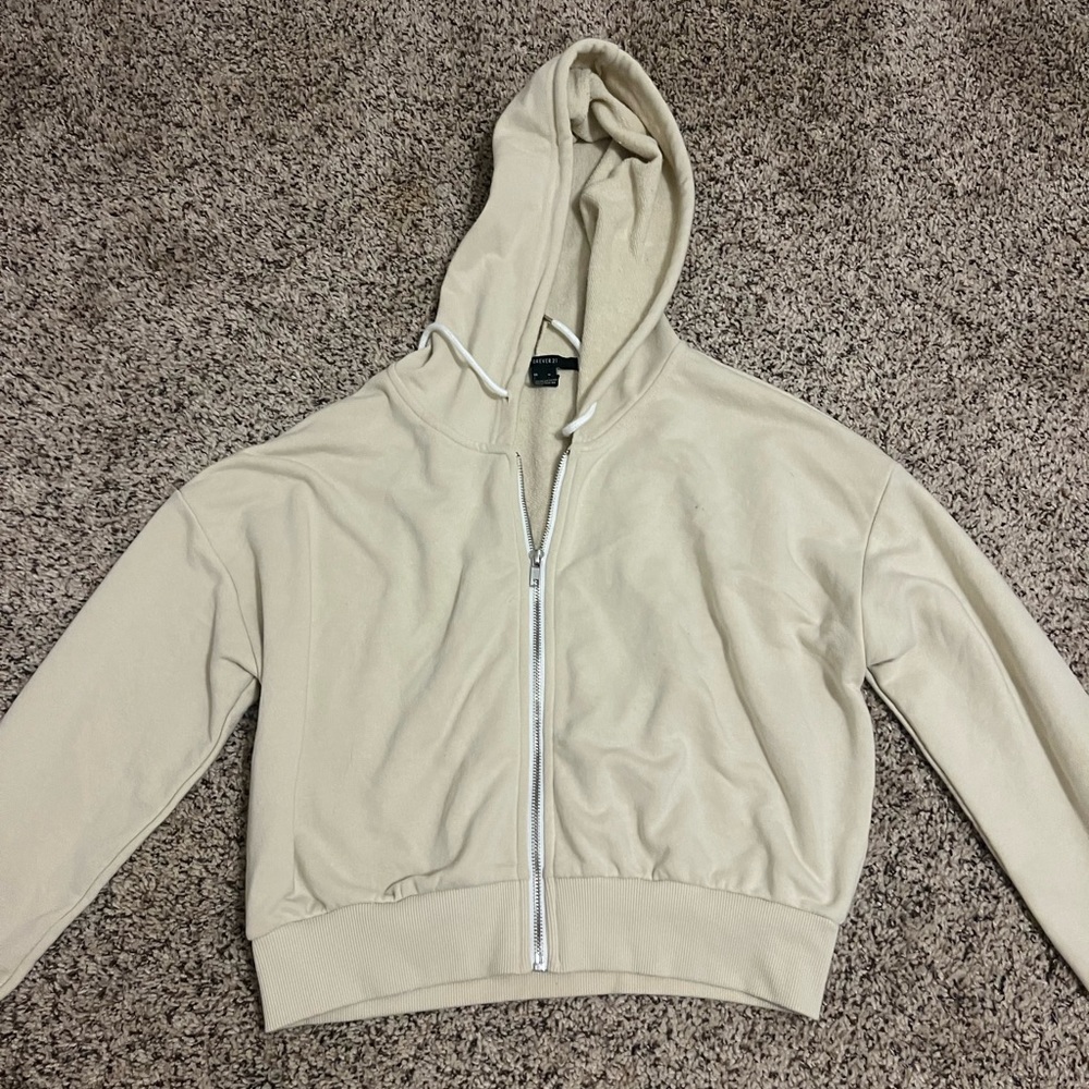 f21 cropped zip up